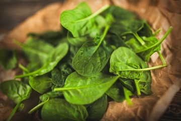Baby spinach leaves