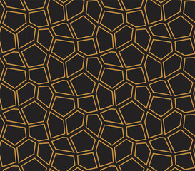 Seamless Vector Mosaic Pattern. Irregular cells background. Voronoi texture.