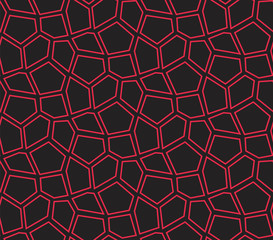 Seamless Vector Mosaic Pattern. Irregular cells background. Voronoi texture.