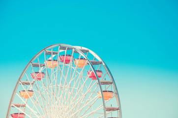 Ferris Wheel Over Sky background