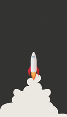 design Space rocket Vector illustration
