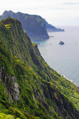 Green cliffs of Madeira island near Porto da Cruz - Portugal