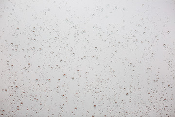 texture of raindrops on wet glass