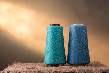 Thread reel on the table