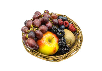 Obstkörbchen isoliert