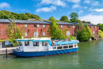 HELSINKI, FINLAND - JULY 4, 2017: Suomenlinna maritime fortress. It is an inhabited sea fortress built on six islands