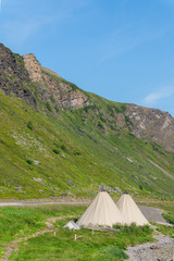 Lavvu, the traditional temporary dwelling of the Sami, Norway