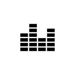Equalizer vector icon. Simple flat symbol on white background