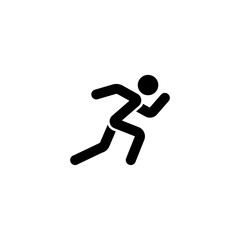 Fototapeta na wymiar Running man vector icon. Simple flat symbol on white background