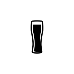 Glass of Beer. Pub, Bar vector icon. Simple flat symbol on white background