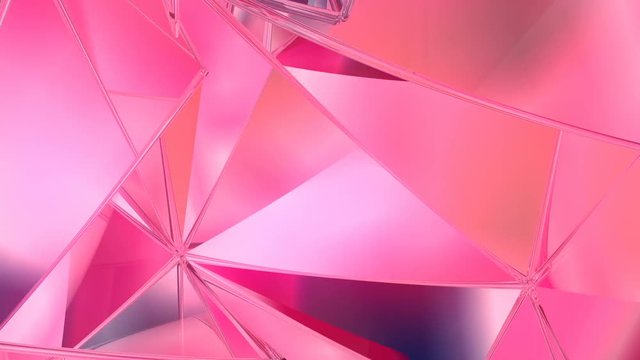Abstract geometric polygonal motion background. Video corporate looped animation. 3d rendering