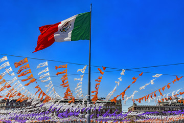 Mexico. The City of Mexico (CDMX). The Zocalo (Constitution Square), the main square of Mexico City...