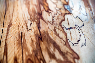 Beautiful pattern of beech table texture