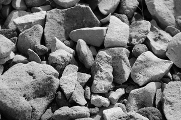 Pebbles and stones 10 _ B&W
