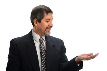 Hispanic Businessman Extending Hand