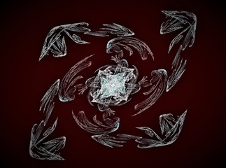 Abstract fractal illustration. Future technology background. Design element for book covers, presentations layouts, title and page backgrounds. Digital collage. Raster clip art.