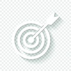 target icon. White icon with shadow on transparent background