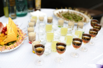 binge on a buffet table