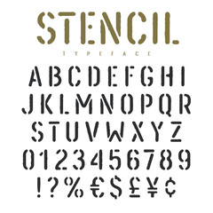 Stencil font 003