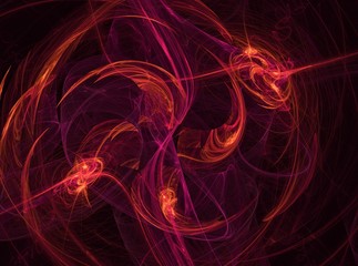 Abstract fractal composition on a color background