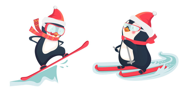 penguin winter sport set 1