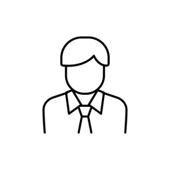 administrator manager leader line vector  black icon