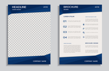 Blue brochure template