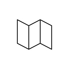 location map line black vector icon