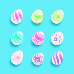 Set of Easter eggs.