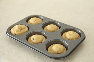 homemade muffins in a shape