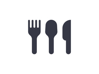 Vector knife, fork and spoon icon
