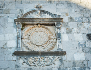 Religious statue on a building