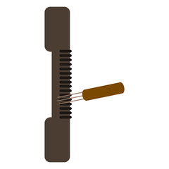 Isolated guacharaca icon. Musical instrument