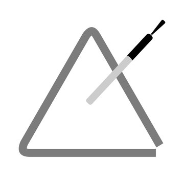 Isolated triangle icon. Musical instrument