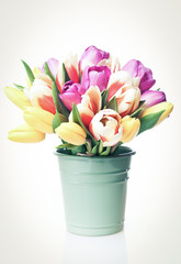 fresh bunch of tulips for mothers' day