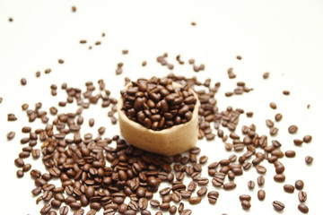 Coffee beans as background