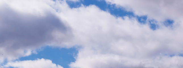 Beautiful white clouds with a bright blue sky
