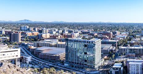 Fototapeta na wymiar Arizona State University city overlook
