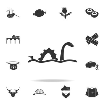 Loch Ness monster icon. Detailed set of United Kingdom culture icons. Premium quality graphic design. One of the collection icons for websites, web design, mobile app