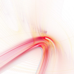 Obraz premium Abstract red and white background texture. Dynamic lines and halftone effects pattern. Detailed fractal graphics. Science and technology concept.
