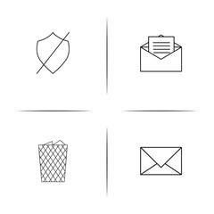 Web And Text simple linear icon set.Simple outline icons