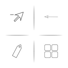 Web And Text simple linear icon set.Simple outline icons