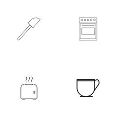 Home Appliances And Equipment simple linear icon set.Simple outline icons