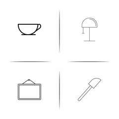 Home Appliances And Equipment simple linear icon set.Simple outline icons