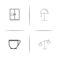 Home Appliances And Equipment simple linear icon set.Simple outline icons