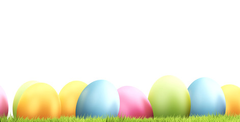 easter eggs 3d rendering