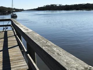 Obraz premium River Deck View. Photo Image
