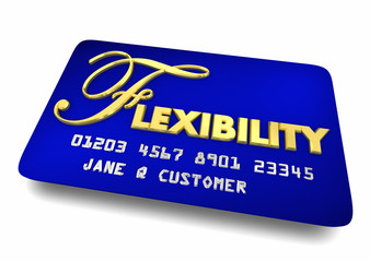 Flexibility Credit Card Flexible Choices 3d Illustration