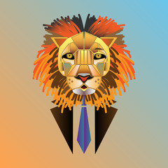 Lion in a business suit. Perfect for business concepts.