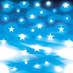 stars abstract blue blurred bokeh background